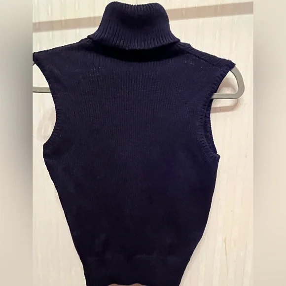 Ralph Lauren Purple Label Collection Deep 
Navy Blue Turtleneck Sweater Knit - Picture 10 of 11